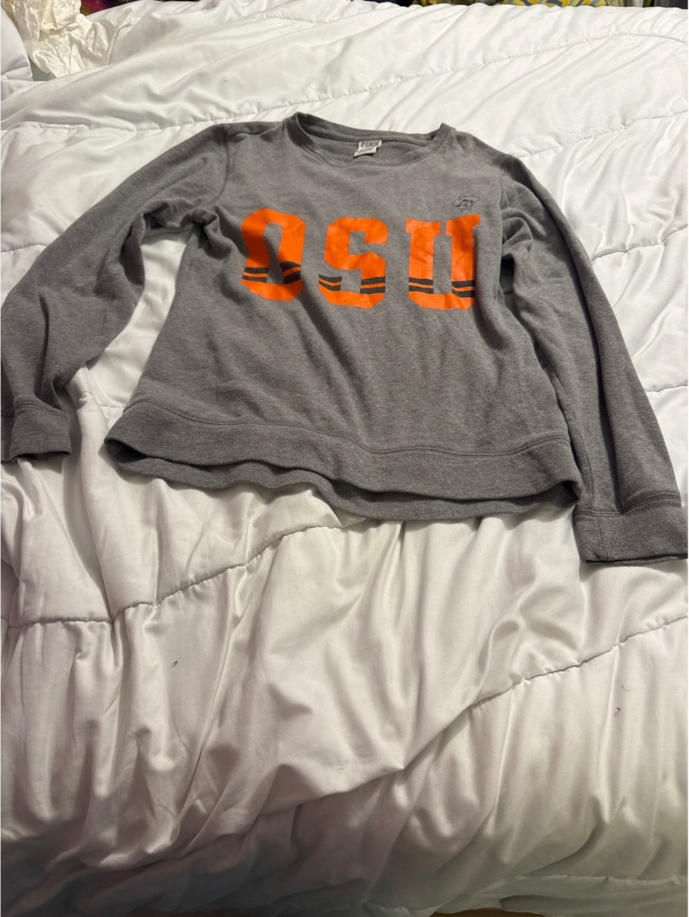 Victoria's Secret Pink OSU Gray Crewneck Sweatshirt XS